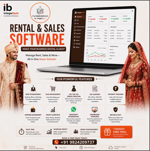 myVastraBook rental and sells software product overview